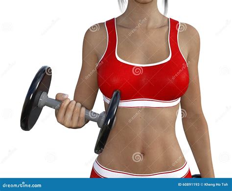 Woman Lifting Weights Continuous One Line Drawing A Girl Bodybuilder