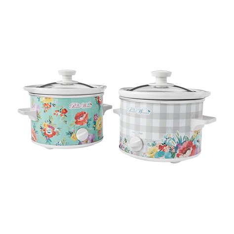 The Pioneer Woman Sweet Romance Quart Slow Cookers Set Of