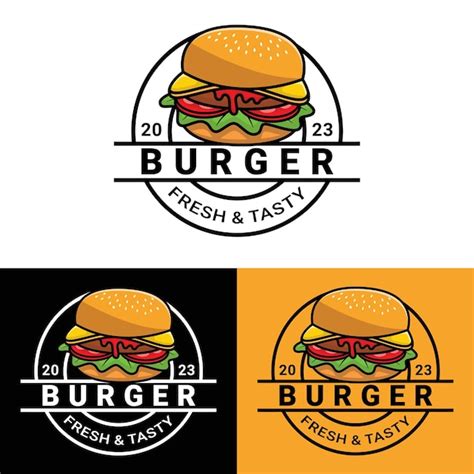 Plantilla De Dise O De Logotipo De Hamburguesa Vectorial Vector Premium