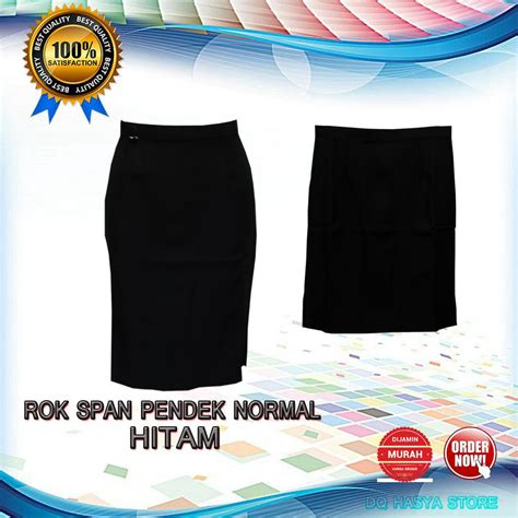 Jual Rok Kerja Pendek Hitam Span Bahan Formal Kantor Rok Kerja Kantor