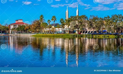 Waterfront at the Town of Celebration Florida Stock Photo - Image of ...