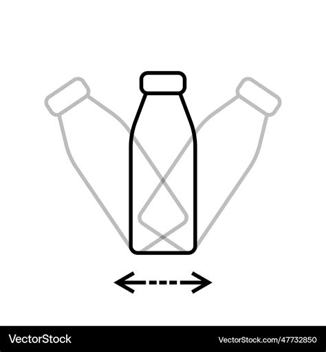 Bottle Label Shake Well Before Use Icon Royalty Free Vector