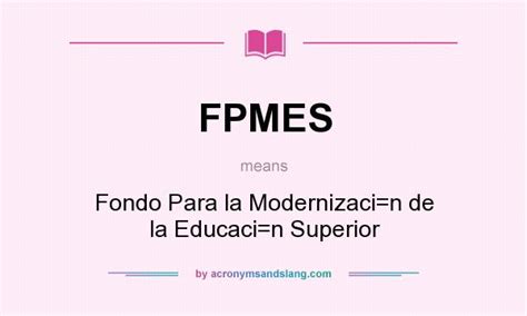 What Does FPMES Mean Definition Of FPMES FPMES Stands For Fondo