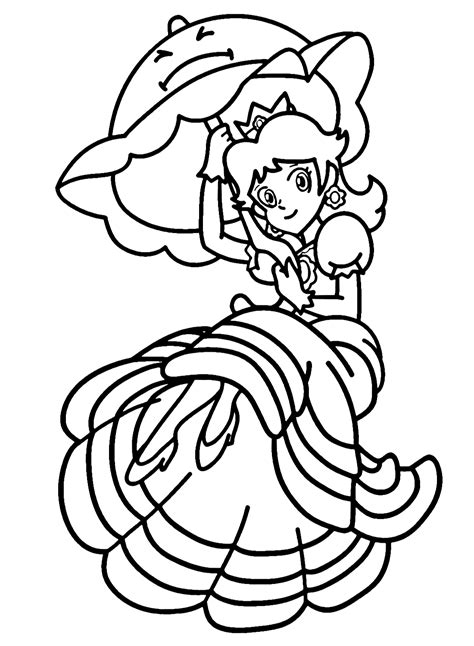 Princess Daisy Coloring Pages Coloringpagesonly