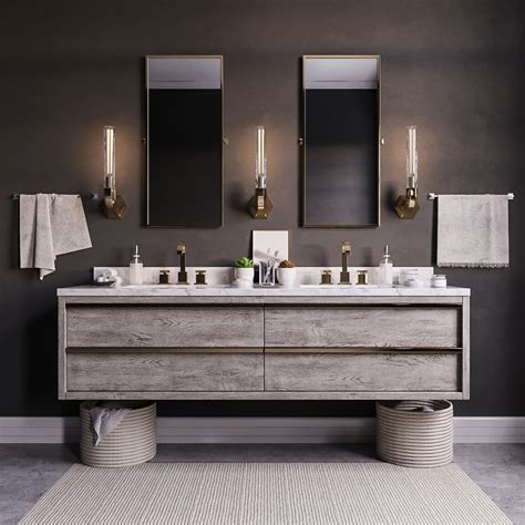 Free Models Bezier Double Floating Vanity On Behance