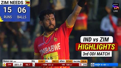 Ind Vs Zim 2022 3rd ODI Highlights India Vs Zimbabwe 3rd ODI