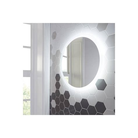 Harbour Glow Round Led Bathroom Mirror With Demister Pad 600mm Tap