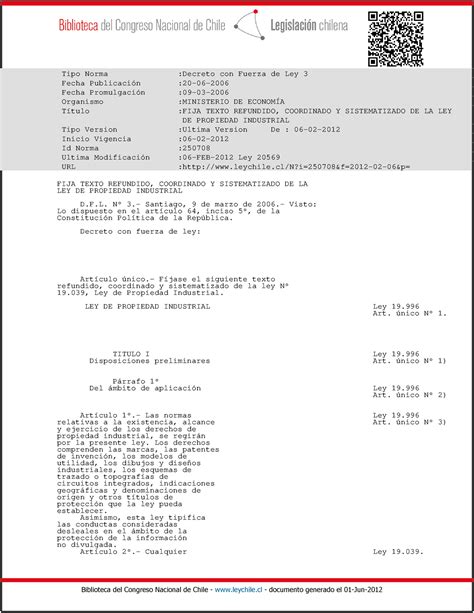 Ley N 19 039 Tramitaci N De Prop Int Tipo Norma Decreto Con Fuerza