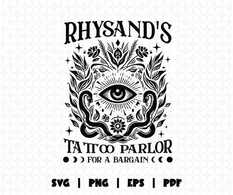 Rhysand S Tattoo Parlor Svg Png Rhysand Svg Acotar Velaris Svg Feyre