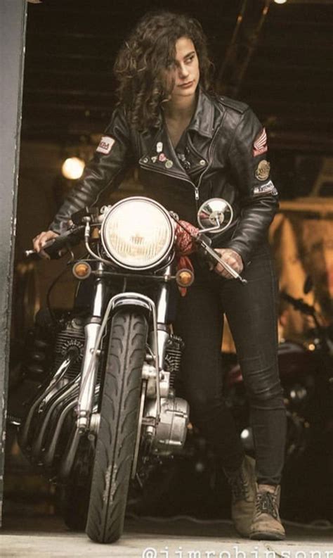 Bad Good Rocknroll Cafe Racer Girl Motorcycle Girl Motorbike Girl