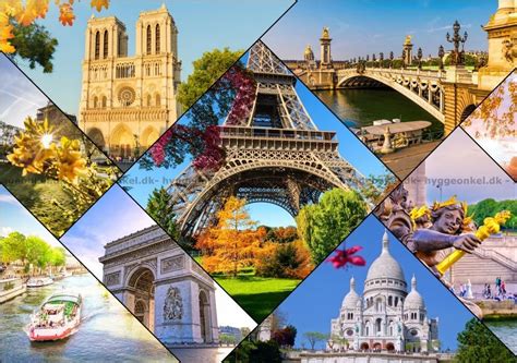 Frankrig Paris Collage Brikker Puslespil Bluebird Puzzle