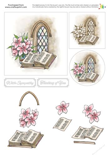 Sympathy Decoupage Church Window Cup76509077229 Craftsuprint