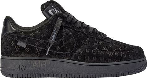 Nike X LV Air Force 1 Low Triple Black Boutique ZeroUm Conceito