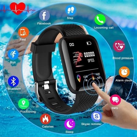 2019 New Smart Watch Bluetooth Sports Watch USB Rechargeable Heart Rate Oxygen Pressure Sleep ...