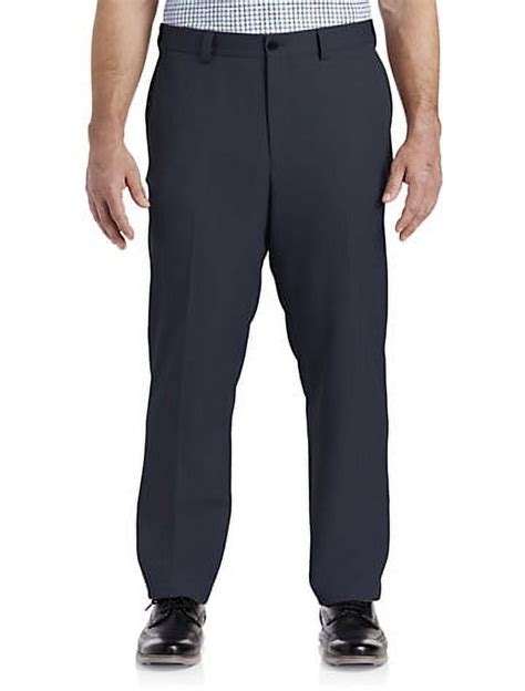 Oak Hill By Dxl Men S Big And Tall Men S Big And Tall Waist Relaxer Flat Front Microfiber Pants