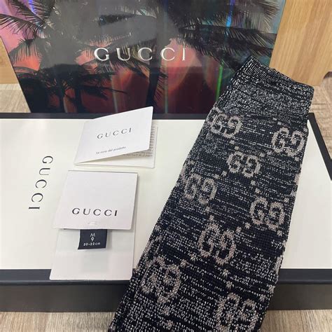 9800円引き 【即日対応‼︎】˚ ₊ Gucci靴下⁎⁺˳ ༚新品未使用★ブラック★黒ラメ 【在庫あり】 メルカリ