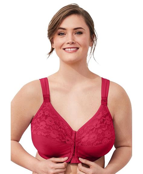 Comfort Choice Plus Size Easy Enhancer Front Close Wireless Posture Bra