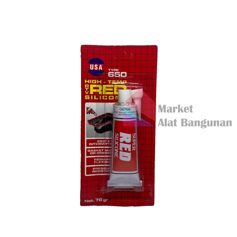 Jual Lem Red Silicone 70 Gr USA Lem Silikon Merah 70gr Type 650 Lem