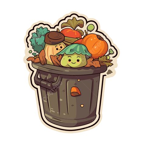 Cartoon Food Trash Vector Food Clipart Cartoon Clipart Trash Clipart