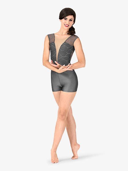 Womens Swirl Mesh Tank Performance Shorty Unitard