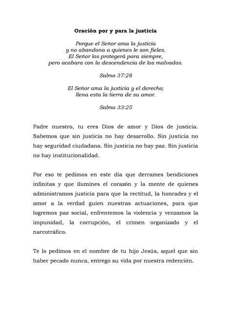 Oracion Por Y Para La Justicia Oraci N Por Y Para La Justicia Porque