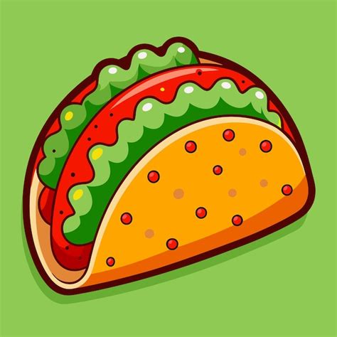 Taco Clipart Cartoon Style Vector Illustration Premium AI Generated