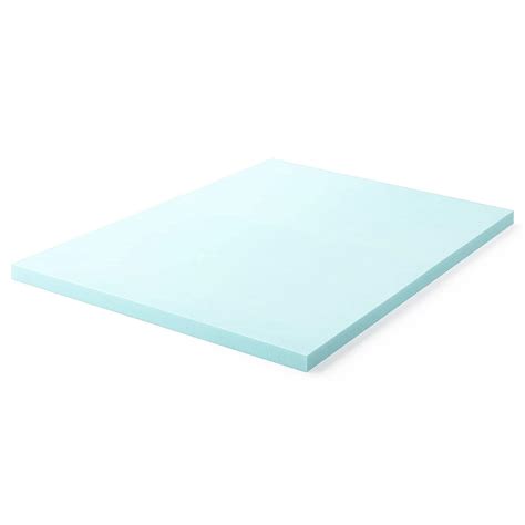 Best Buy Lucid Comfort Collection 3 Gel Memory Foam Topper King Blue