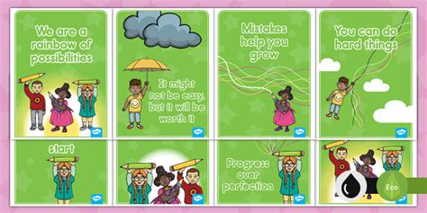 Back To Schol Growth Mindset Posters Hecho Por Educadores