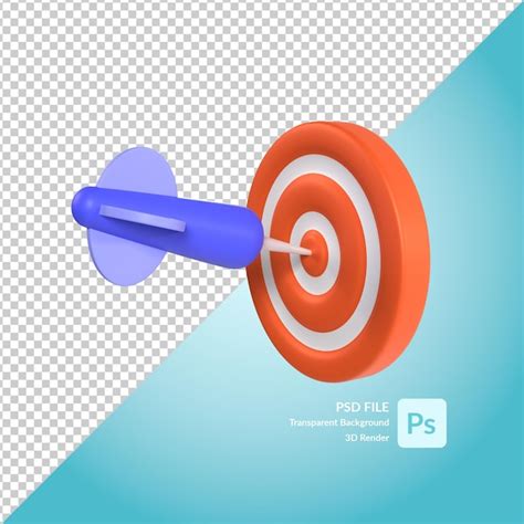 Renderizado de ilustración 3d de destino Archivo PSD Premium