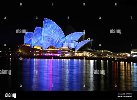 Australia, Sydney Opera house Night Picture Stock Photo - Alamy