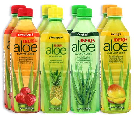 Iberia Aloe Vera Drink With Pure Aloe Pulp 16 9 Fl Oz Pack Of 8 No