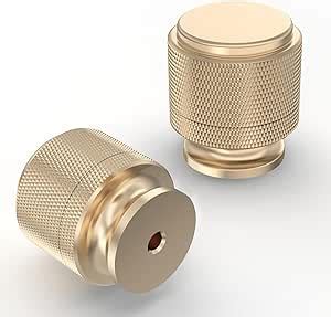 Build Pack Knurled Cabinet Knobs Brushed Gold Drawer Knobs Round