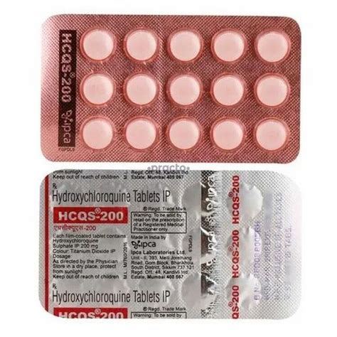 Hydrochloroquine Hcqs 200 Mg Tablet Treatment Anti Malarial Ipca At