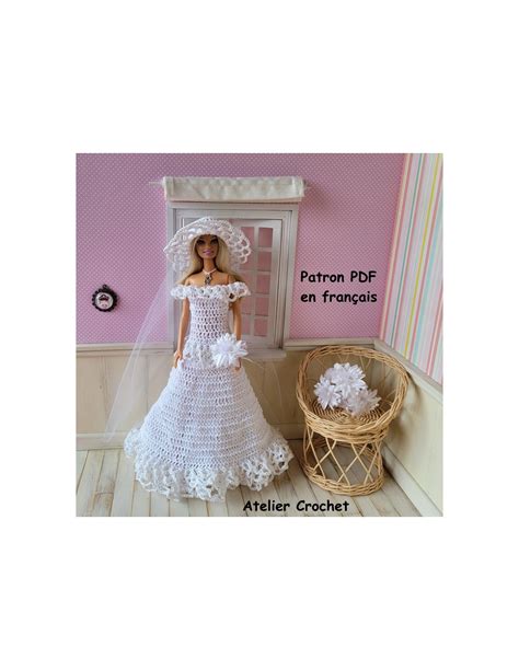 Patron Pdf D Une Tenue De Mari E Au Crochet Pour Poup E Barbie