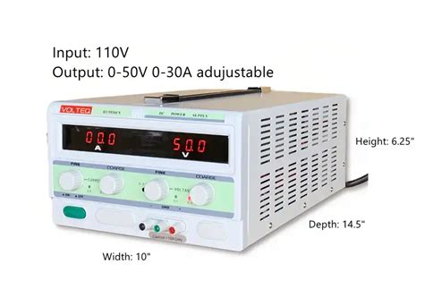 W V A Variable Regulated Anodizing Dc Power Supply Volteq