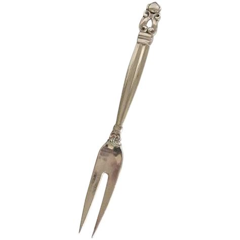 Georg Jensen Sterling Silver Acorn Luncheon Fork No 022 For Sale At 1stDibs