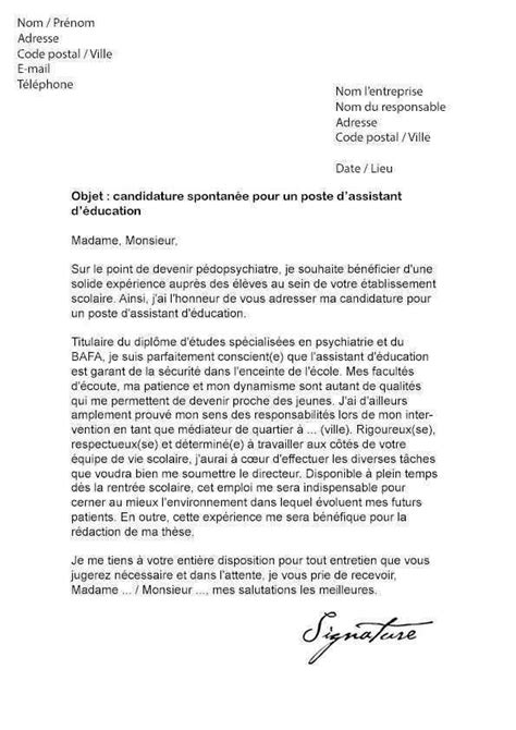 Exemple Lettre De Motivation Vie Laboite Cv Fr