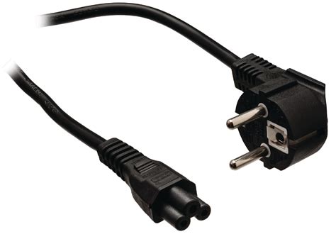 Cable de alimentación Schuko macho en ángulo IEC 320 C5 de 2 00 m en