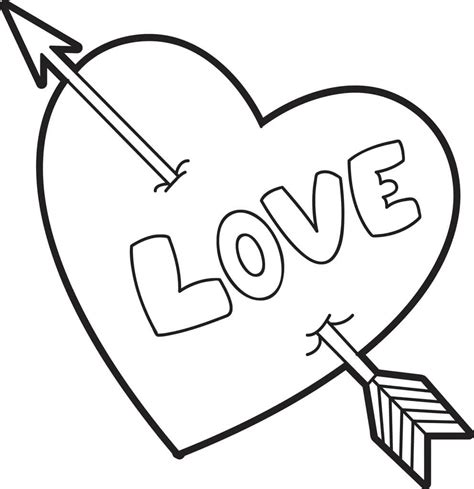 Coloriage Coeur Saint Valentin télécharger et imprimer gratuit sur