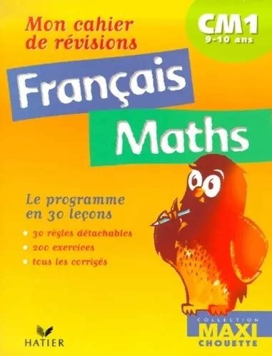 2796563 MON cahier de révisions CM1 français maths L Lecacheur