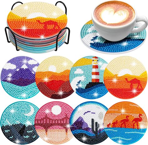 Amazon Wivico Scenery Diamond Painting Art Coasters Kits Pcs