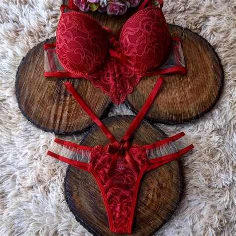 Lingerie Sensual Conjunto Calcinha E Suti Fio Dental Langerie