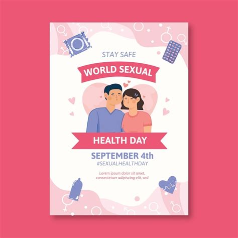 Free Vector Hand Drawn World Sexual Health Day Vertical Flyer Template