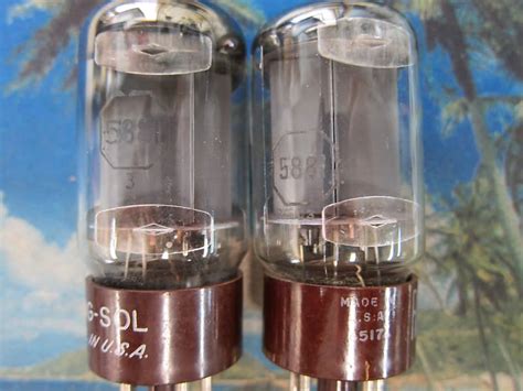 Pr Vintage RCA 6L6GC Power Tubes Largest Black Plates D Reverb