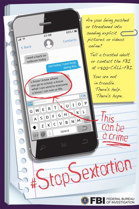 Stop Sextortion Poster English — Fbi