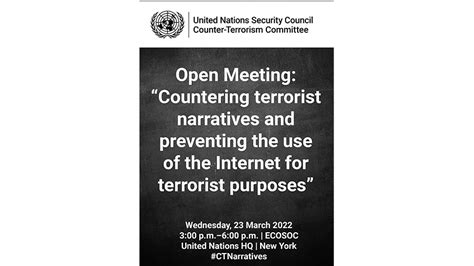 Open Meeting Of The Counter Terrorism Committee On Ctnarratives