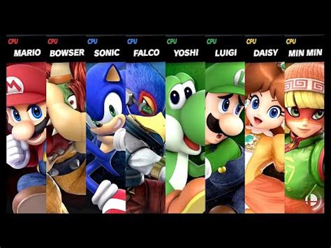 Mario And Bowser VS Sonic And Falco VS Yoshi And Luigi VS Daisy And Min