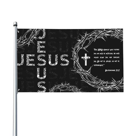 Vivacite Christian Flag 3x5 Garden Decor Outdoor Patio Decor Front