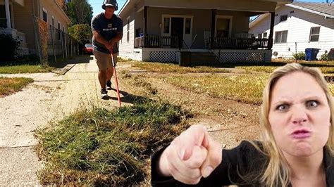 Neighbor Karen Confronts Me While Mowing An Overgrown Lawn For A