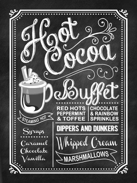 Free Printable Hot Chocolate Bar Signs